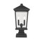 Z-Lite Beacon 2 Light Outdoor Pier Mounted Fixture, Black & Clear Beveled 568PHBS-SQPM-BK - alternate 1
